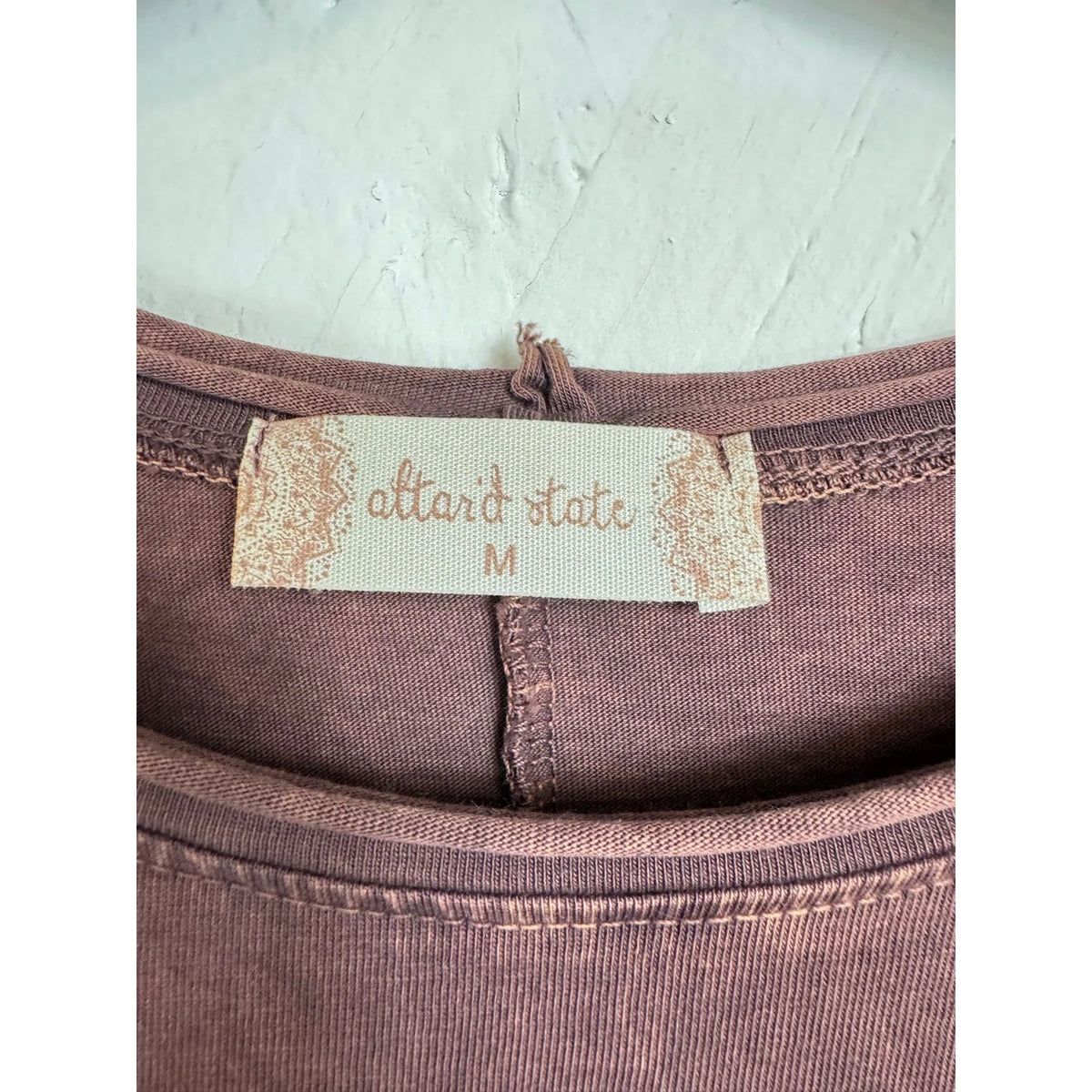 Altar'd State Brown Short Sleeve Blouse Women's Medium - Image 3