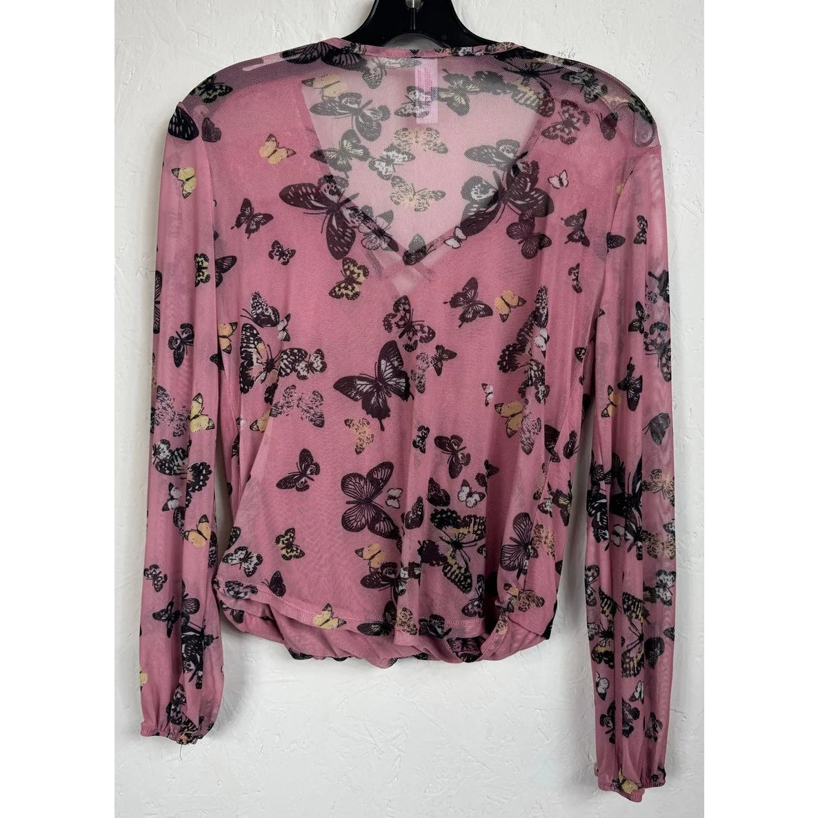 No Boundaries Pink Long Sleeve Blouse Women's Small - Image 2