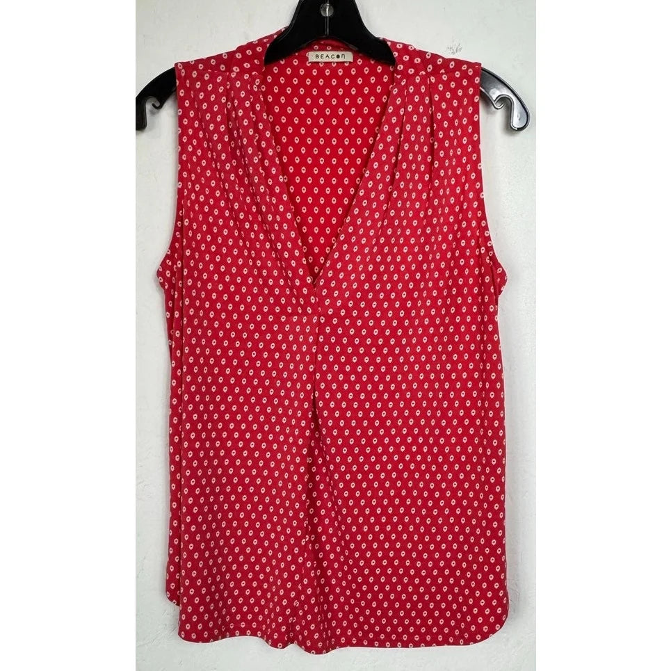 Beacon Red Sleeveless Blouse Women's Medium - Image 1