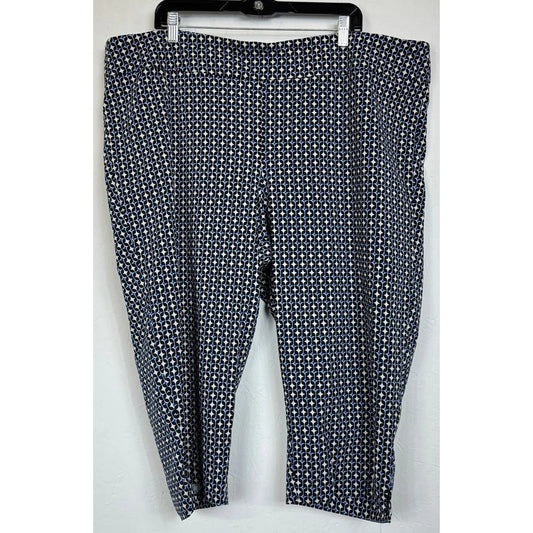 Molly Isadora Black & Blue Capri Pants Women's 28 - Image 1