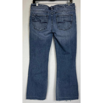 Silver Blue Cropped Jeans Women's 31 - Image 2