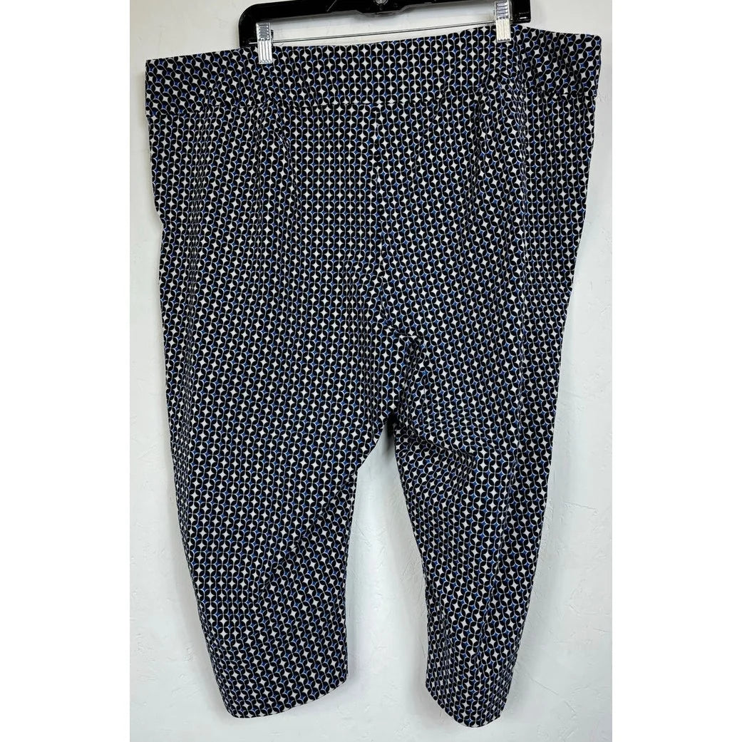 Molly Isadora Black & Blue Capri Pants Women's 28 - Image 2