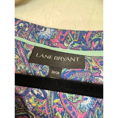 Lane Bryant Blue Long Sleeve Blouse Women's 26/28 - Image 3