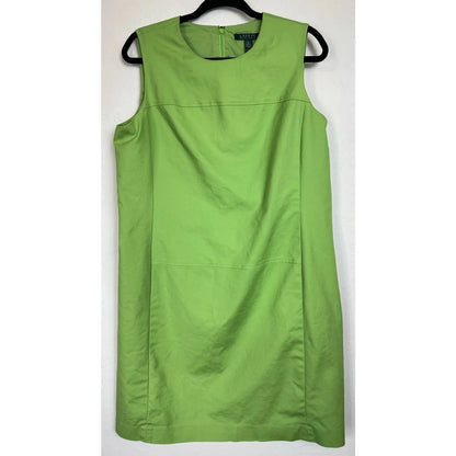 Ralph Lauren Green Sleeveless Knee- Length Dress Women's 16 - Image 1