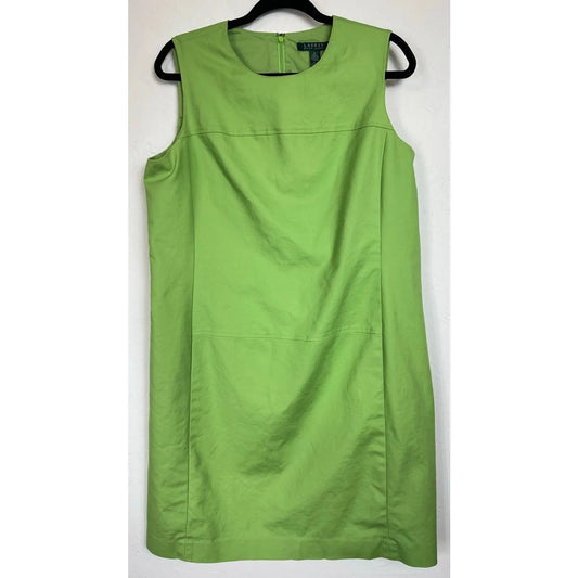 Ralph Lauren Green Sleeveless Knee- Length Dress Women's 16 - Image 1