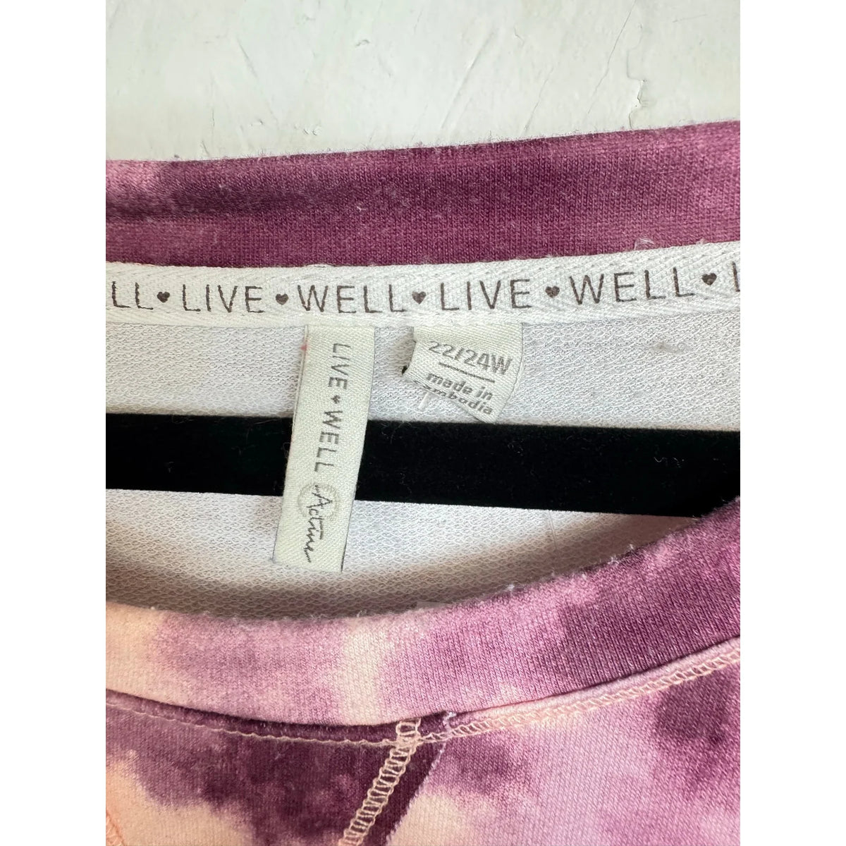 Live Well Pink & Purple 3/4 Sleeve Blouse Women's 22/24W - Image 3
