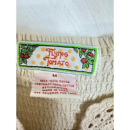 Flying Tomato Orange & Beige Sleeveless Mini Dress Women's Medium - Image 3