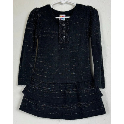 Healthtex Black Long Sleeve Sweater Dress Baby 24m - Image 1