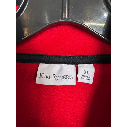 Kim Rogers Red & Black Fleece Vest Women's XL - Image 3