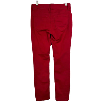 Liz Claiborne Red Slim Cut Pants Women's 4 - Image 2