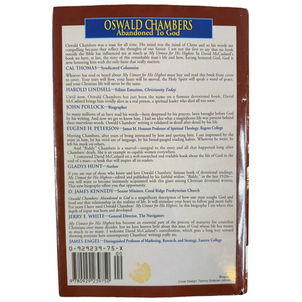 Oswald Chambers: Abandoned to God by David McCasland (Hardcover) - Image 2