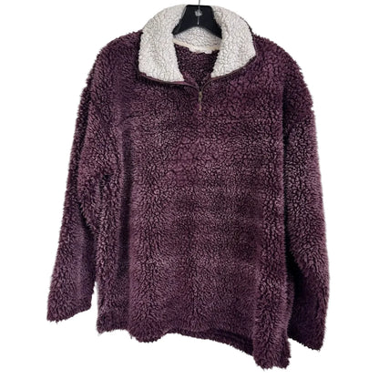 Peach Love Purple Fuzzy Long Sleeve Pull Over Women's Size Medium - Image 1