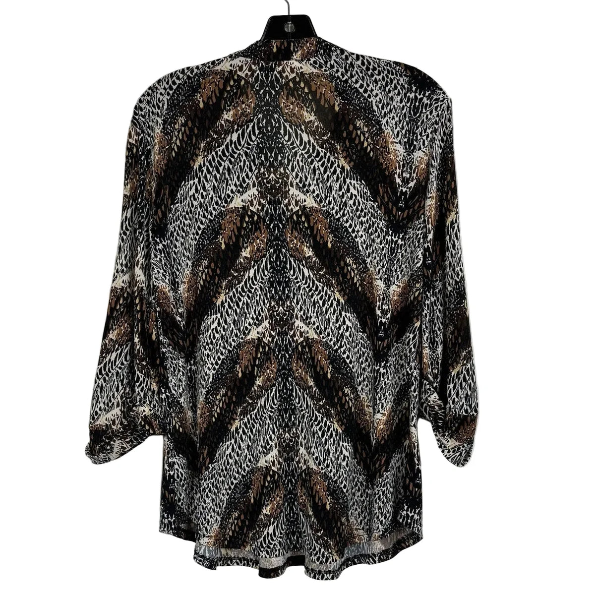 Cato Brown Long Sleeve Button Up Blouse Women's Medium - Image 2