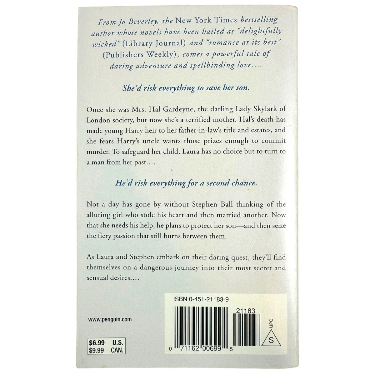 Skylark by Jo Beverley (Paperback) (Signed) - Image 2