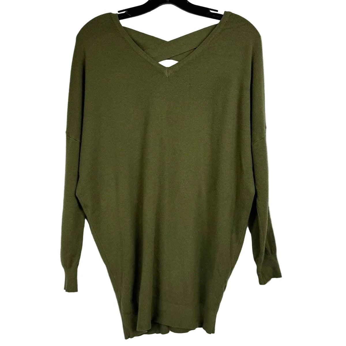 Woven Heart Green Long Sleeve Sweater Women's Medium - Image 1