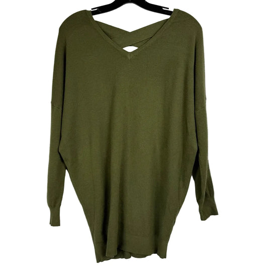 Woven Heart Green Long Sleeve Sweater Women's Medium - Image 1