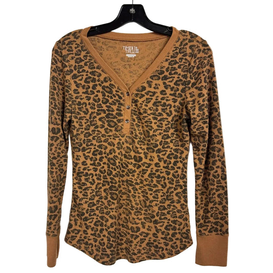 Time And Tru Brown Long Sleeve Shirt Women's Small - Image 1