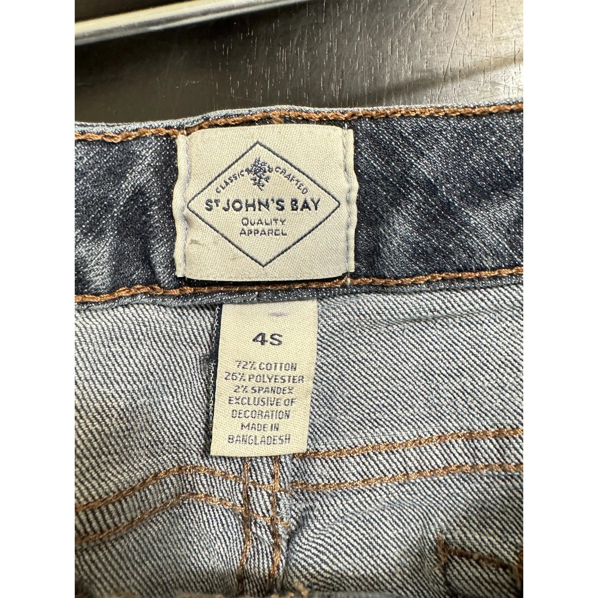 St. John's Bay Blue Bootcut Jeans Women's 4 Short - Image 4