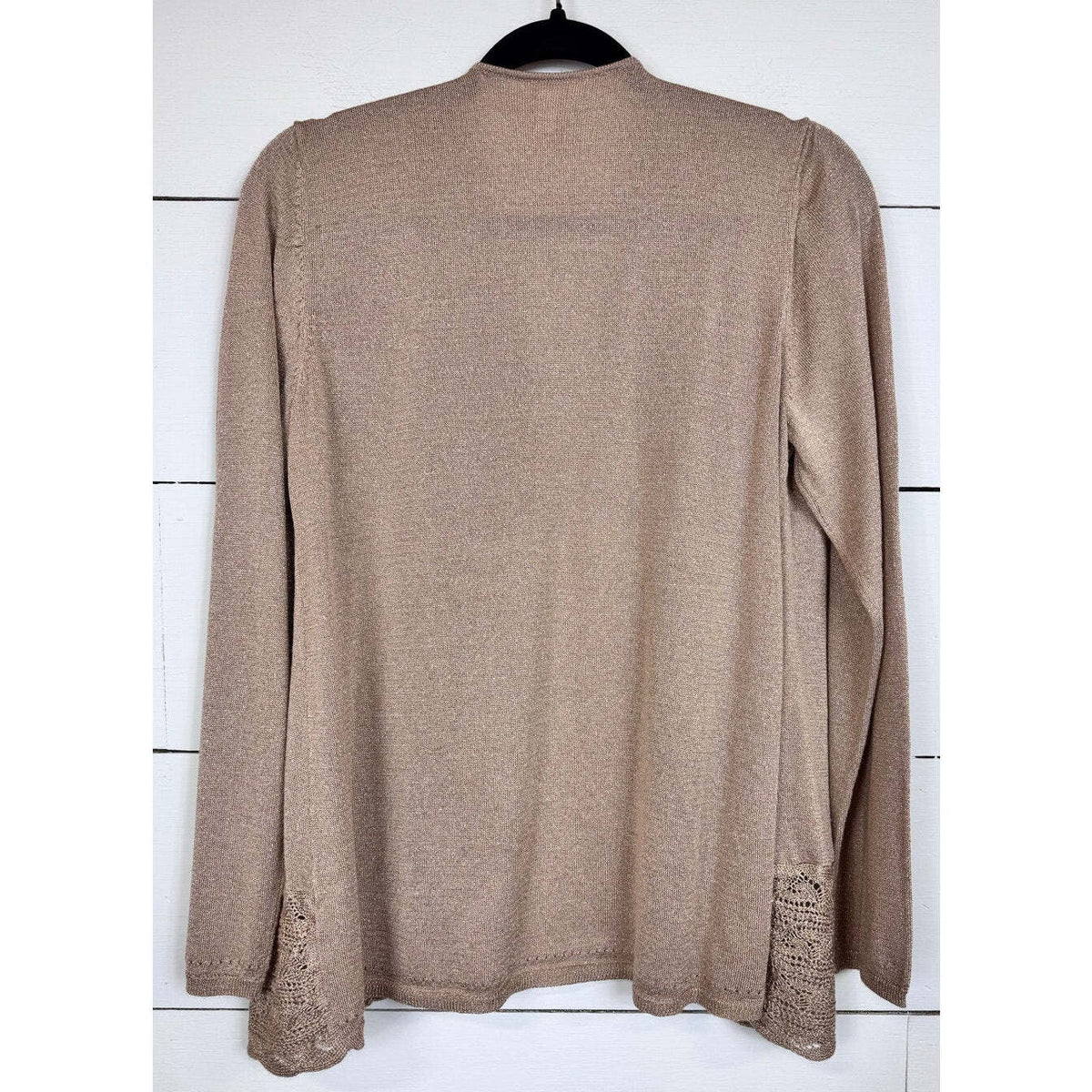 Chico's Long Sleeve Cardigan Women's Size 2 - L / Beige - Image 2
