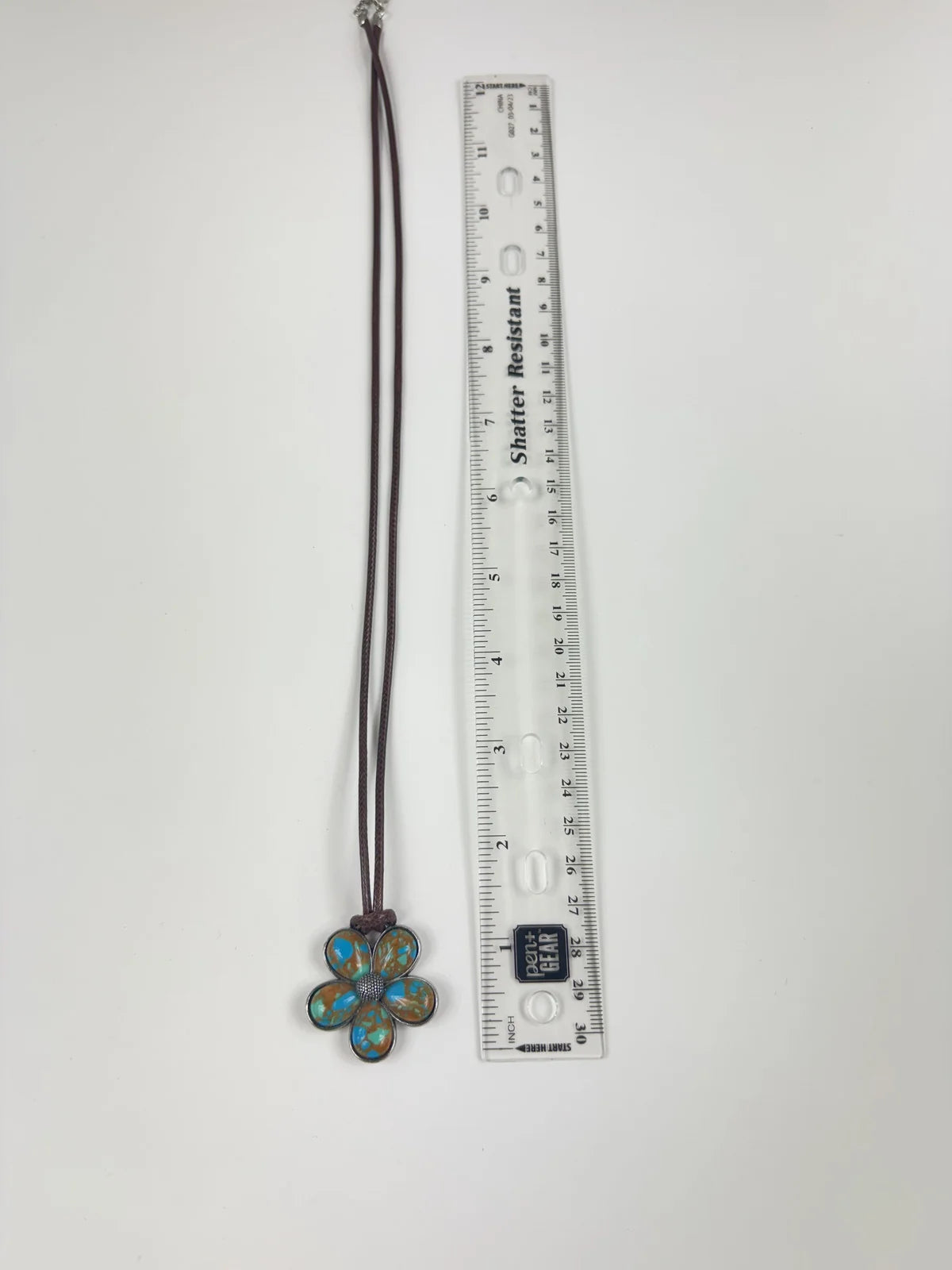 Fashion Jewelry Brown Corded Flower Pendant Women's Necklace - Image 2