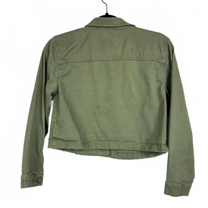 THEREABOUTS Green Long sleeve Cropped Jacket Girl's Size Medium - Image 2
