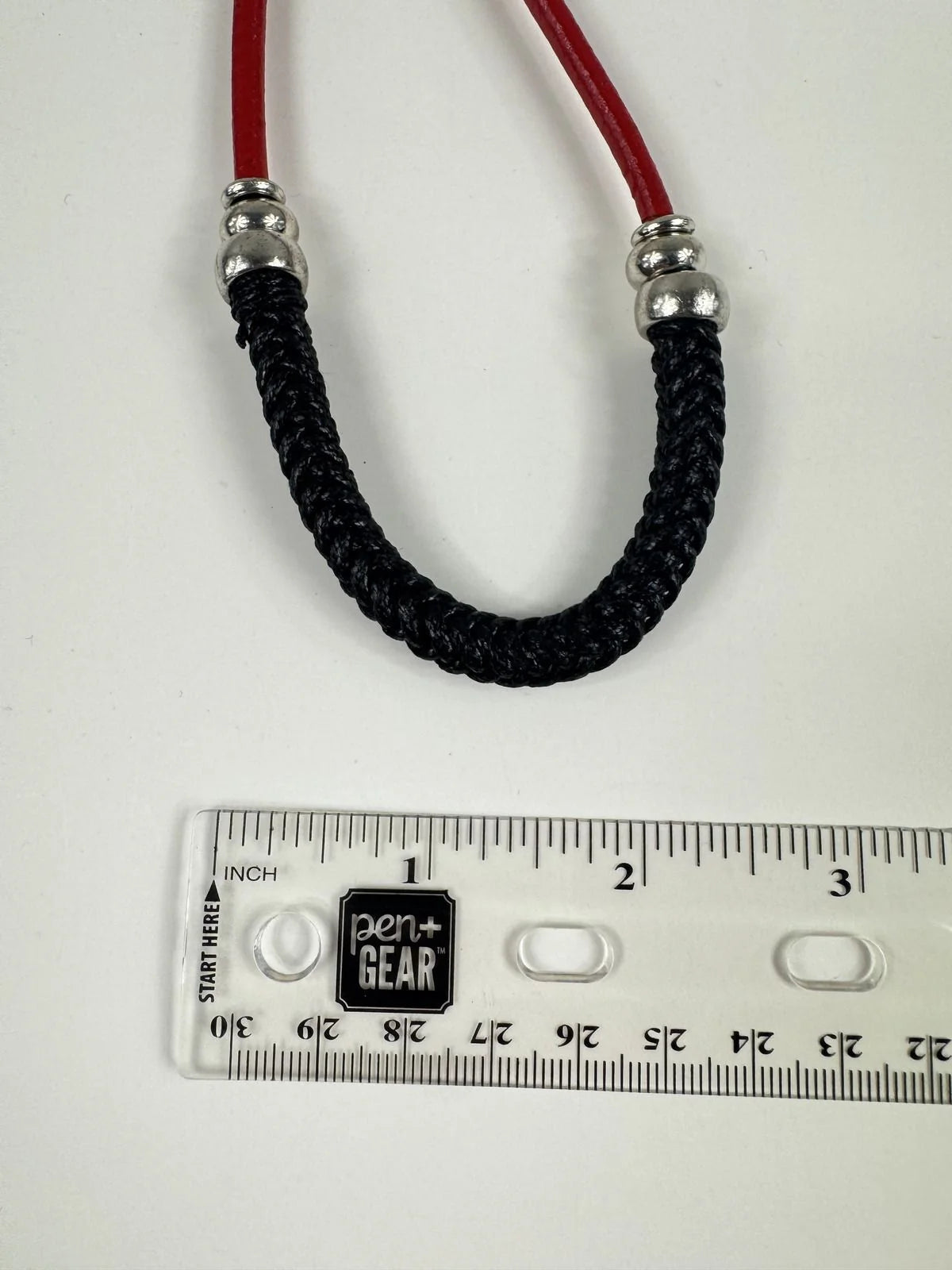 Fashion Jewelry Faux Leather Red Cord with Black Braided Cord Women's Necklace - Image 2