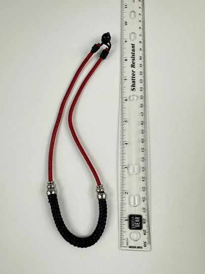 Fashion Jewelry Faux Leather Red Cord with Black Braided Cord Women's Necklace - Image 3