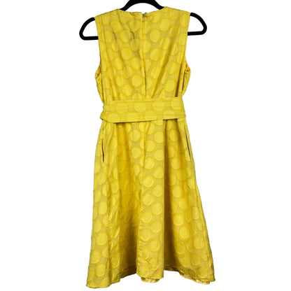 Studio I Yellow Sleeveless Knee-Length Dress Women's Size 8P - Image 2