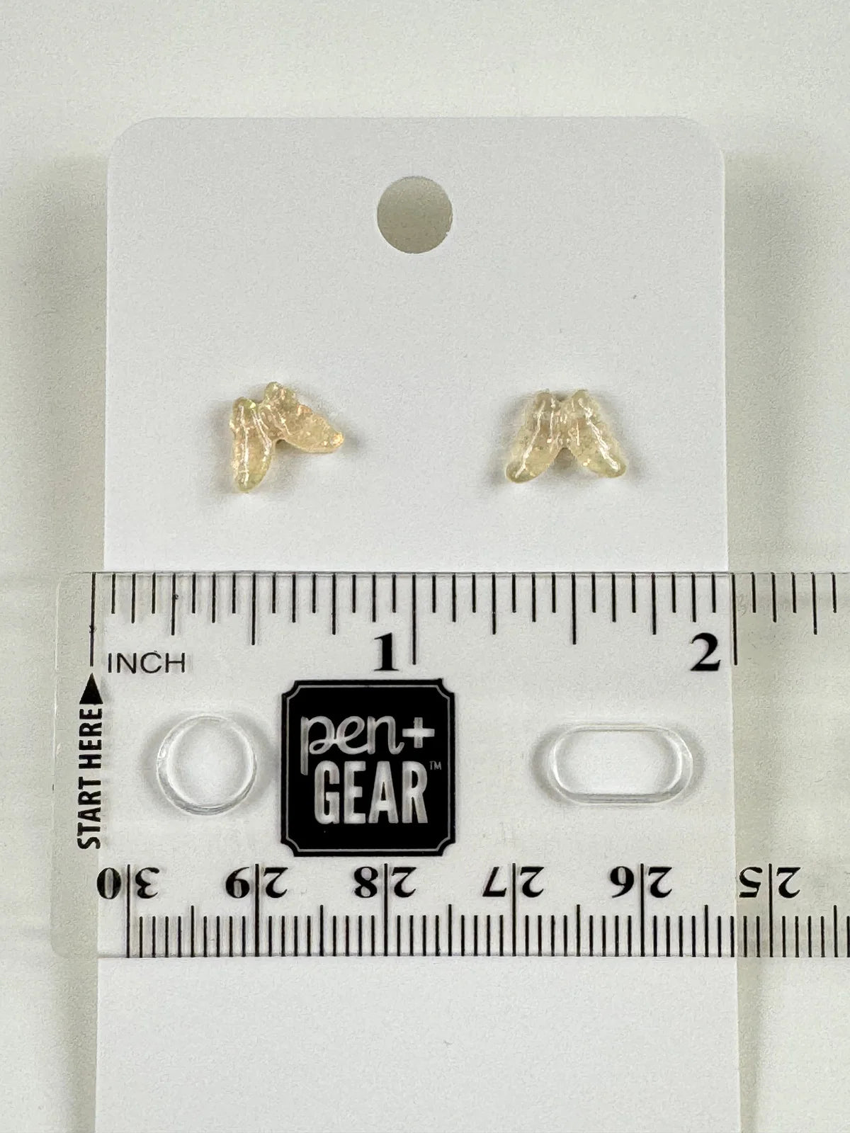 Fashion Jewelry Cream Butterfly Stud Earrings - Image 3
