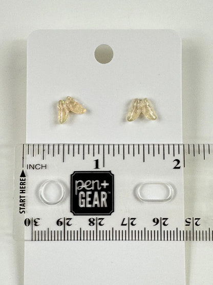 Fashion Jewelry Cream Butterfly Stud Earrings - Image 3