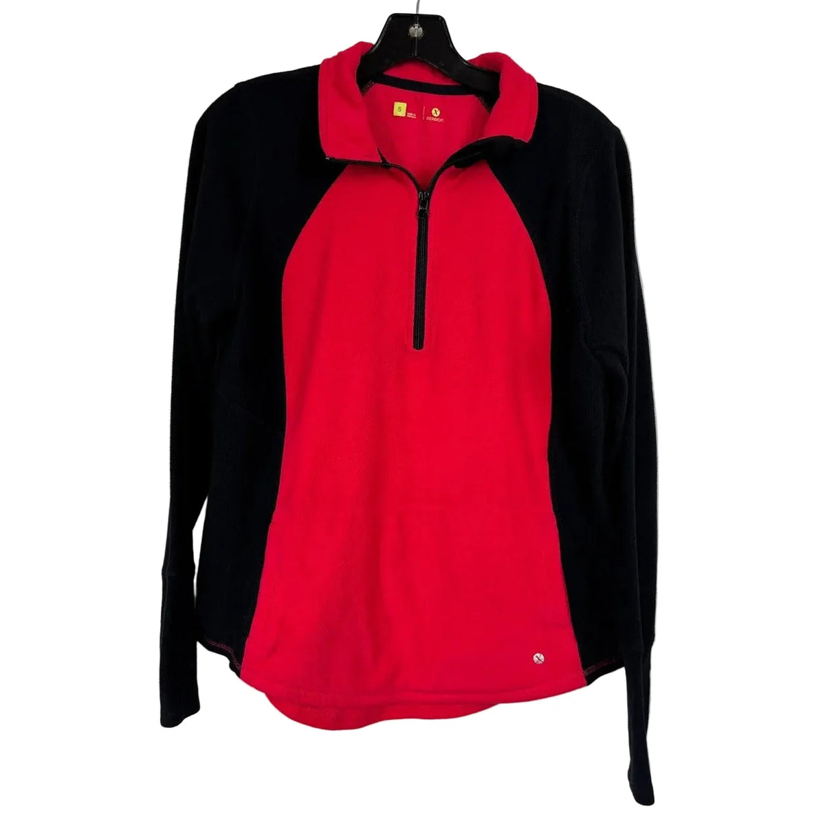 Xersion Red & Black Long Sleeve Fleece Pullover Women's Small - Image 1