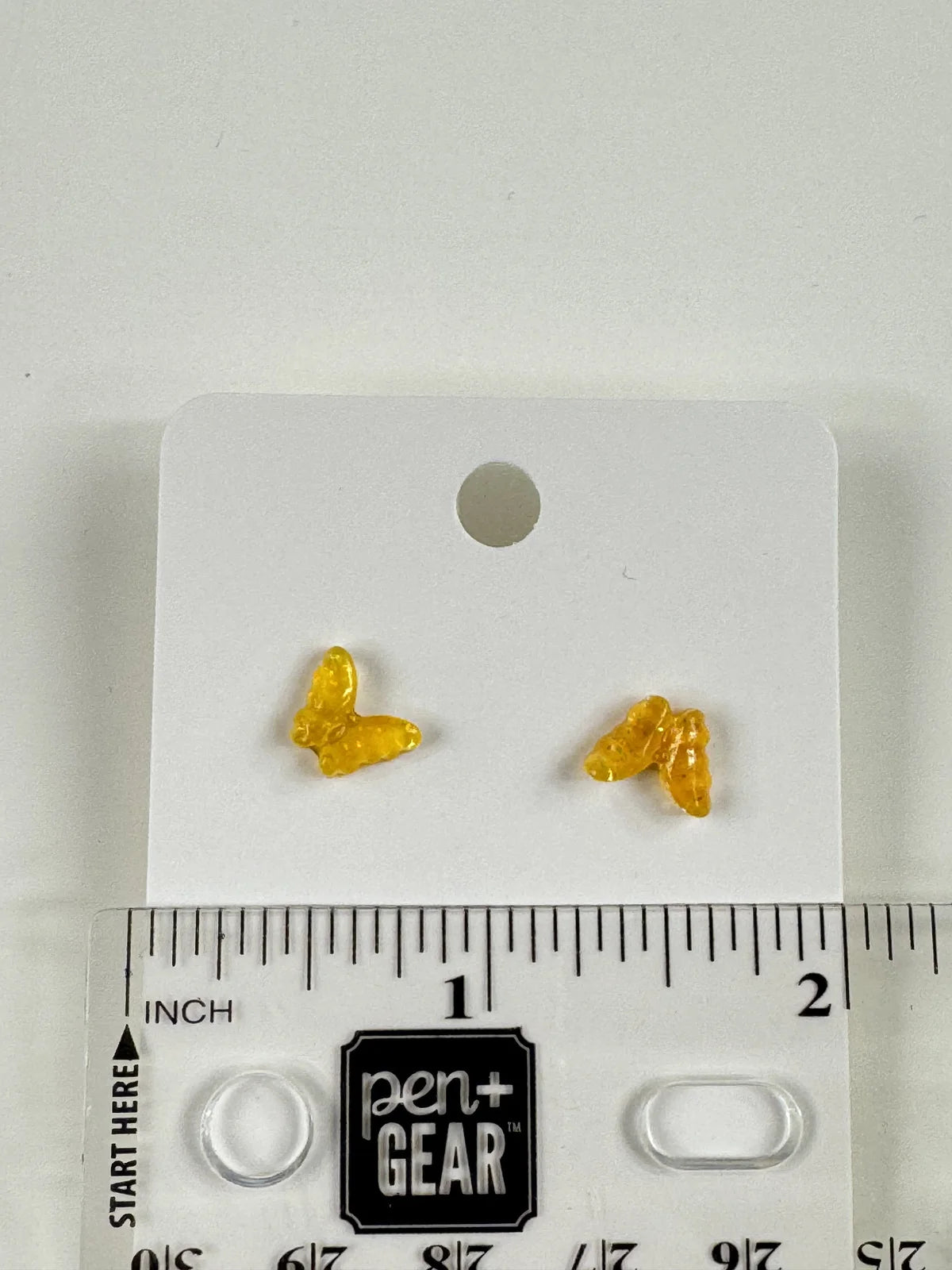 Fashion Jewelry Orange Butterfly Stud Earrings - Image 3