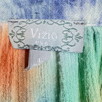 Vizio Multicolor Tie-Dye Sleeveless Blouse Women's Size Large - Image 3
