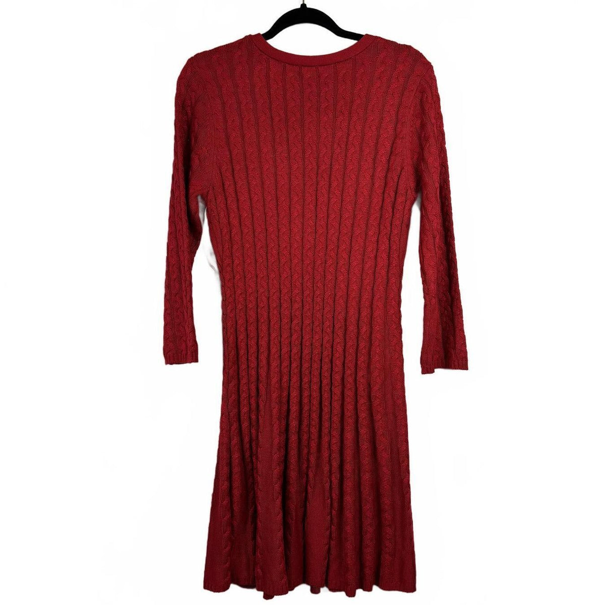 JH Red Long Sleeve Sweater Knee-Length Dress Women's XL - Image 2