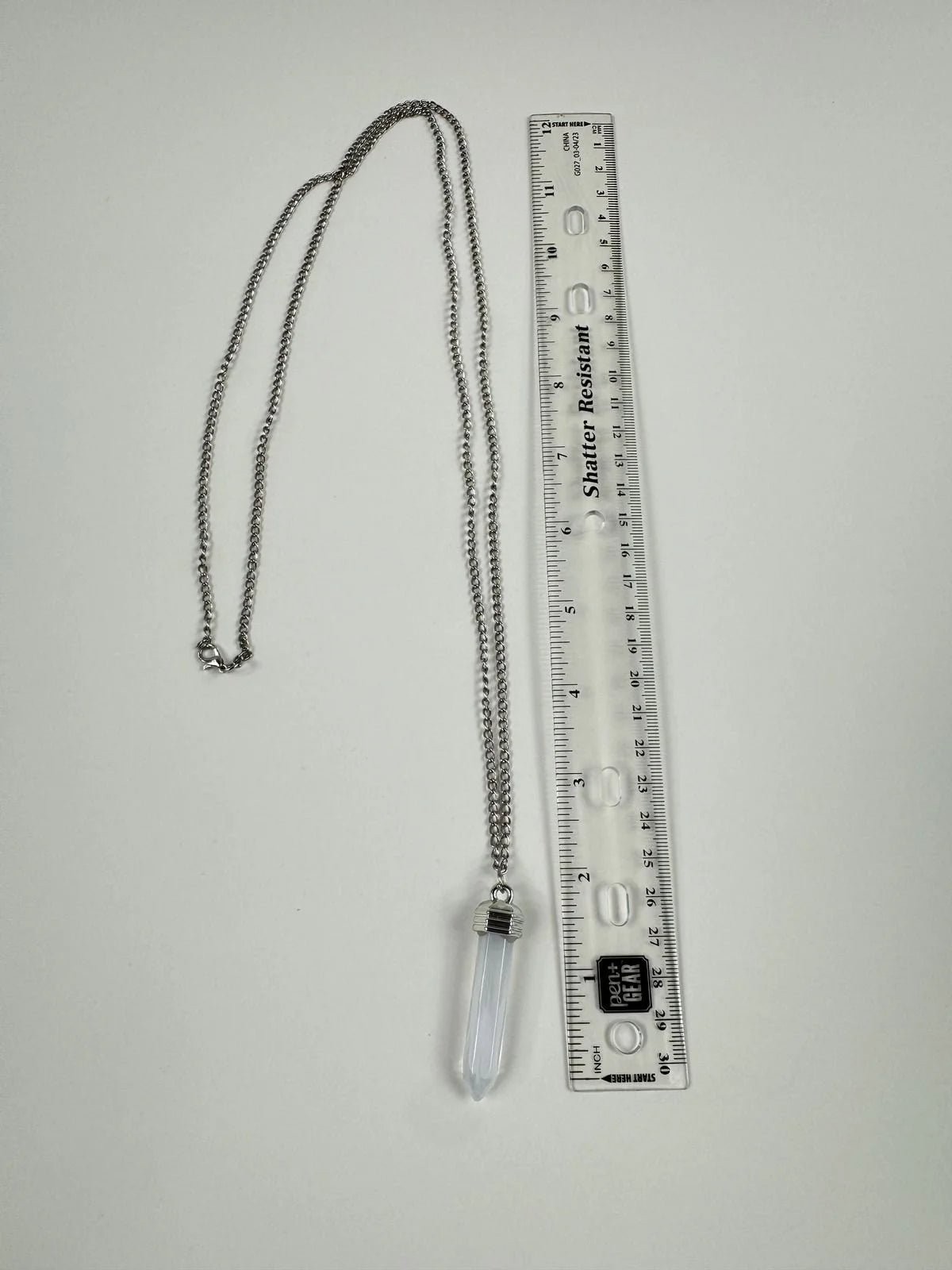 Fashion Jewelry Silver Toned Crystal Pendant Women's Necklace - Image 3