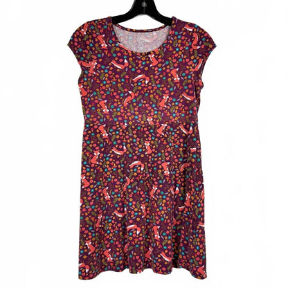 Wonder Nation Burgendy Short Sleeve Knee-Length Dress Girl's Size XL - Image 1