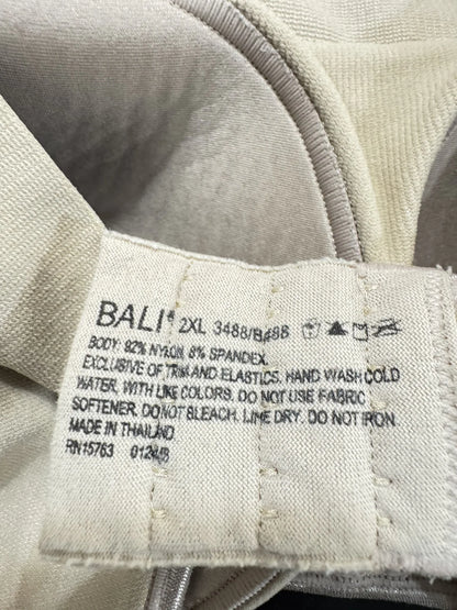 Bali Beige Wireless Bra Women's Size 2XL