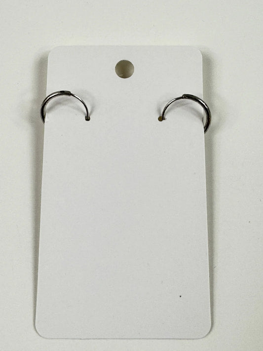Fashion Jewelry Silver Tone Huggie Hoop Earrings - Image 1
