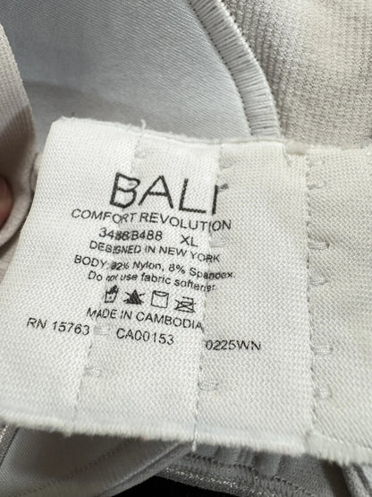 Bali White Wireless Bra Women's Size XL