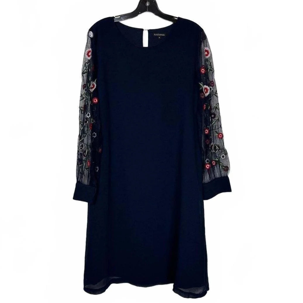 Antheaa blue long sleeve midi dress Women's size extra large - XL / Blue - Image 1