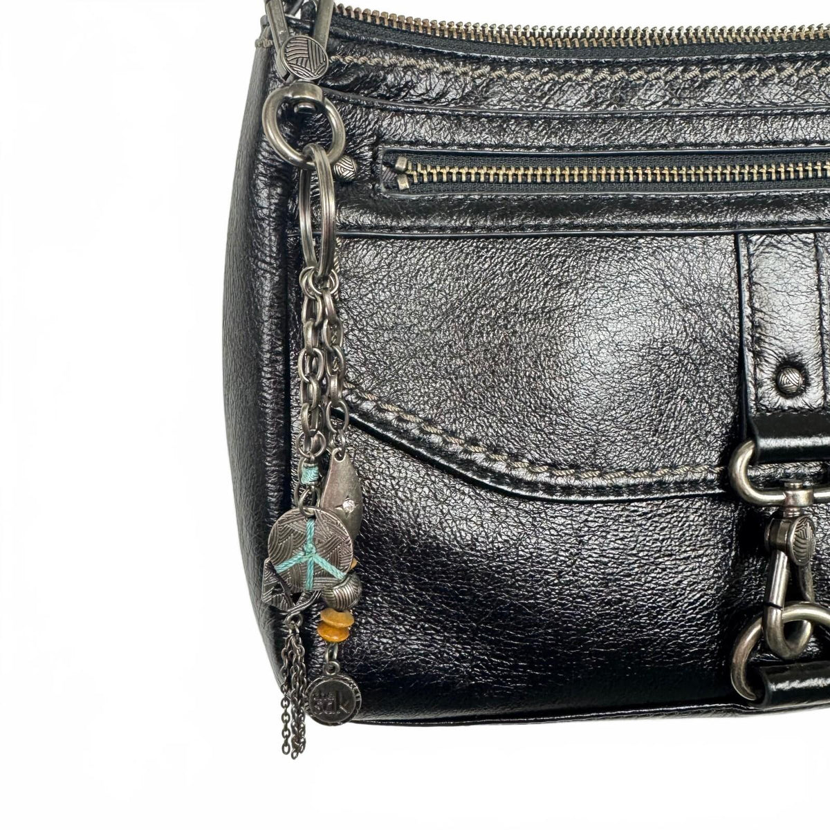 The Sak Black Silver hardware crossbody bag - Black - Image 5