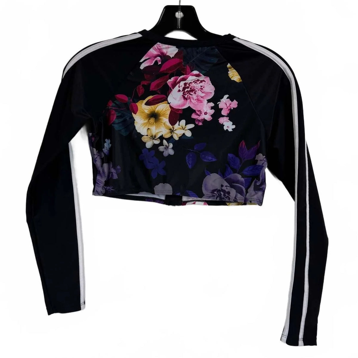 Wonder Nation Black Long Sleeve Swimsuit Top Girl's Size XL - Image 2