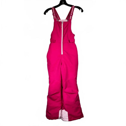 Swiss Tech Pink Snow Overalls Girl's Size Medium - Image 1