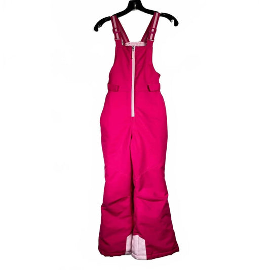 Swiss Tech Pink Snow Overalls Girl's Size Medium - Image 1