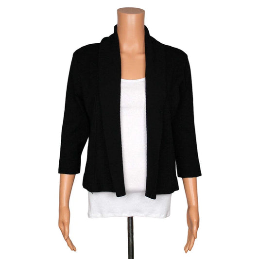 89th & Madison 3/4 Sleeve Cardigan Women Size Medium - M / Black - Image 1