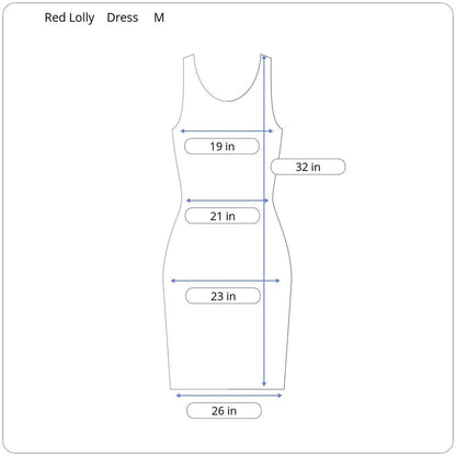 Red Lolly Sleeveless Mini Dress Women Size Medium - Image 5