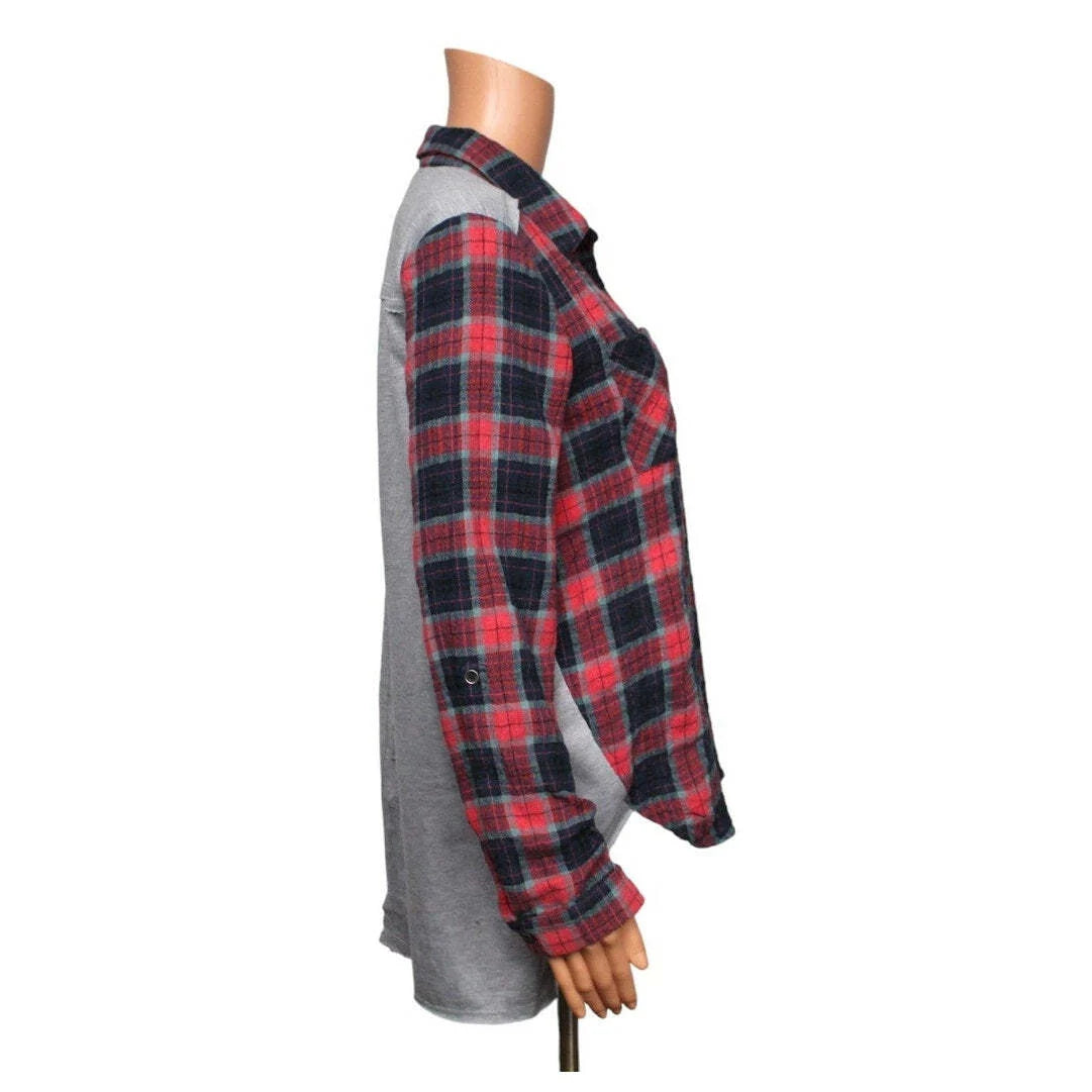 Hem & Thread Long Sleeve Button Up Shirt Women's Size Medium - Image 2