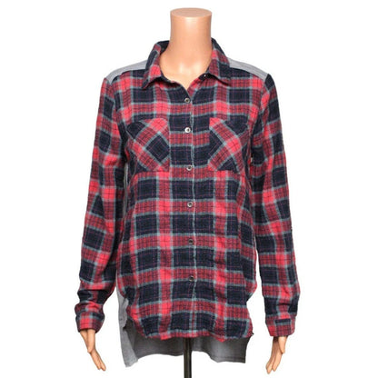 Hem & Thread Long Sleeve Button Up Shirt Women's Size Medium - Image 1