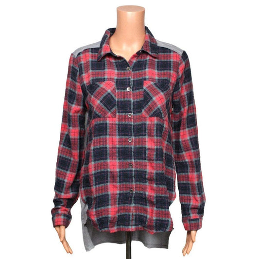 Hem & Thread Long Sleeve Button Up Shirt Women's Size Medium - Image 1