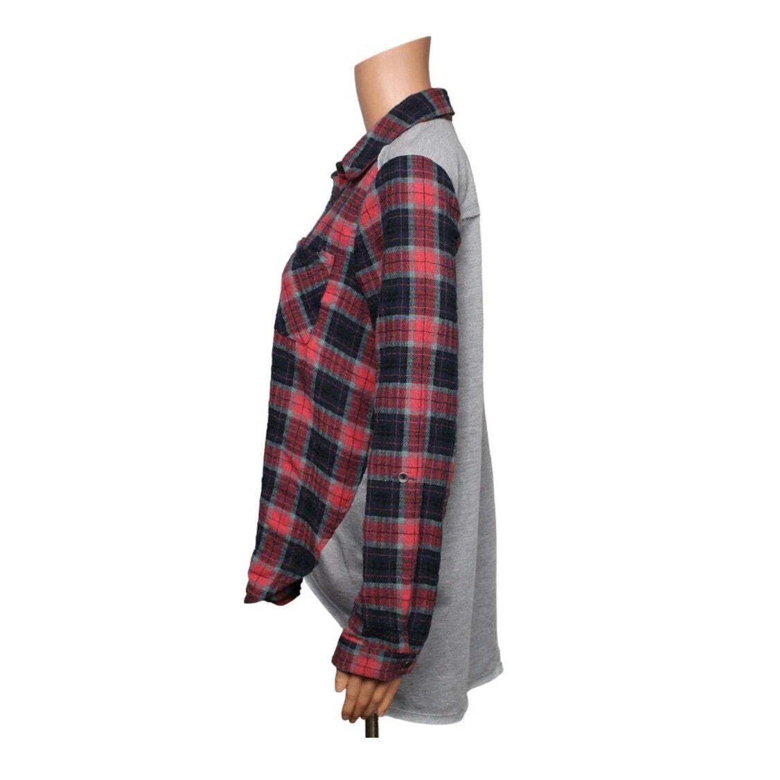 Hem & Thread Long Sleeve Button Up Shirt Women's Size Medium - Image 4
